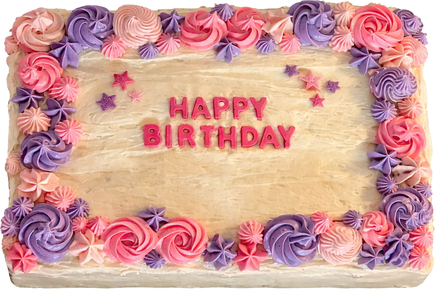 cookie cake decorated with piped buttercream frosting